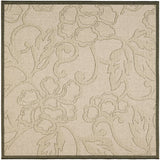 Safavieh Courtyard 6'-7" x 6'-7" Rug in Sand / Black