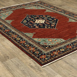 Oriental Weavers Sphinx Lilihan 5503M Red/ Blue Rugs - angle detail