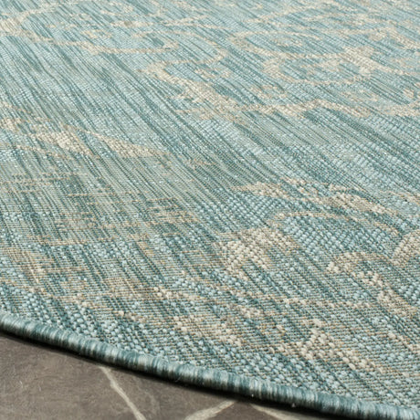 Safavieh Courtyard 6'-7" x 6'-7" Rug in Aqua / Grey