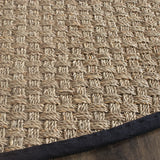 Safavieh Natural Fiber 10'-0" x 10'-0" Rug in Natural / Black