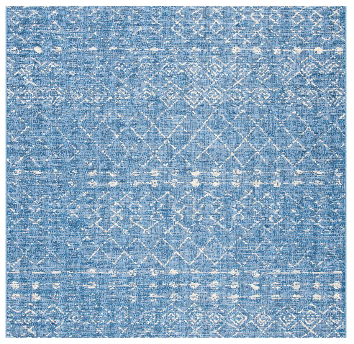 Safavieh Courtyard 6'-7" x 6'-7" Rug in Blue / Ivory