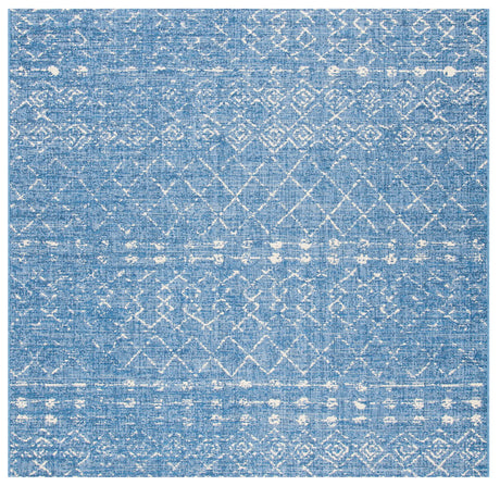 Safavieh Courtyard 6'-7" x 6'-7" Rug in Blue / Ivory