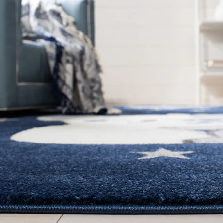 Safavieh Carousel Kids 100 4'-0" x 6'-0" Rug in Navy / Grey