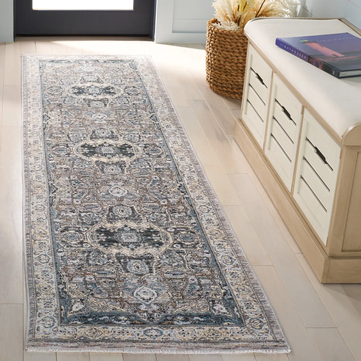 Safavieh Artifact 2'-2" x 8'-0" Rug in Grey / Ivory