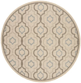 Safavieh Courtyard 6'-7" x 6'-7" Rug in Beige / Dark Beig