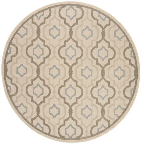 Safavieh Courtyard 6'-7" x 6'-7" Rug in Beige / Dark Beig