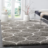 Safavieh Hudson Shag 6'-0" x 9'-0" Rug in Grey / Ivory