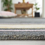 Safavieh Metro 6'-0" x 9'-0" Rug in Charcoal / Pink