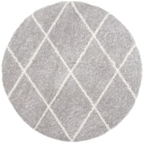 Safavieh Parma Shag 5'-3" x 5'-3" Rug in Grey / Cream
