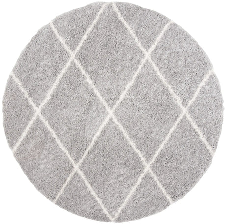 Safavieh Parma Shag 5'-3" x 5'-3" Rug in Grey / Cream