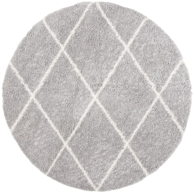 Safavieh Parma Shag 5'-3" x 5'-3" Rug in Grey / Cream