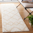 Safavieh Berber Shag 2'-3" x 8'-0" Rug in Ivory / Beige