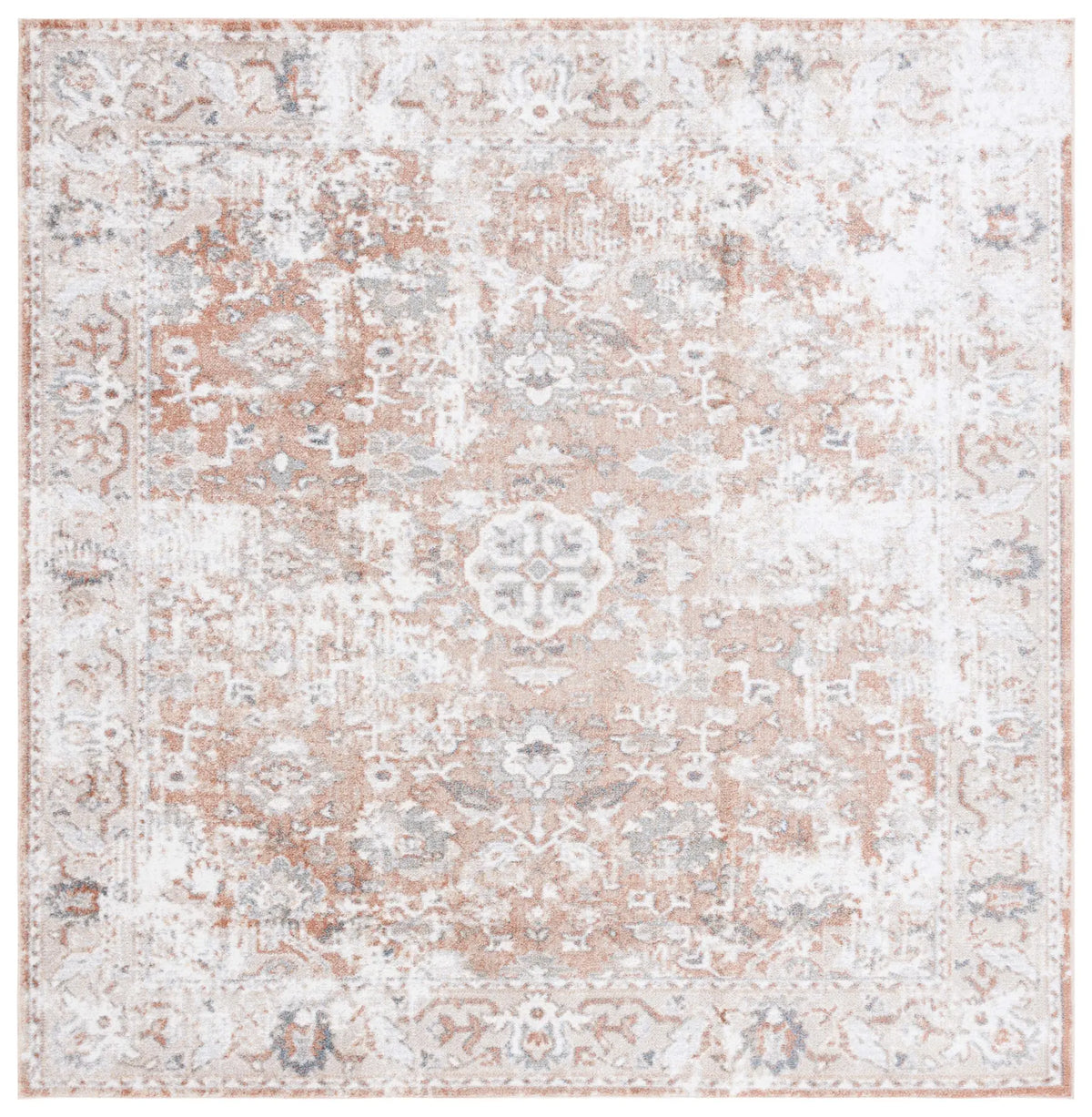 Safavieh Baltimore 6'-7" x 6'-7" Rug in Ivory / Rust
