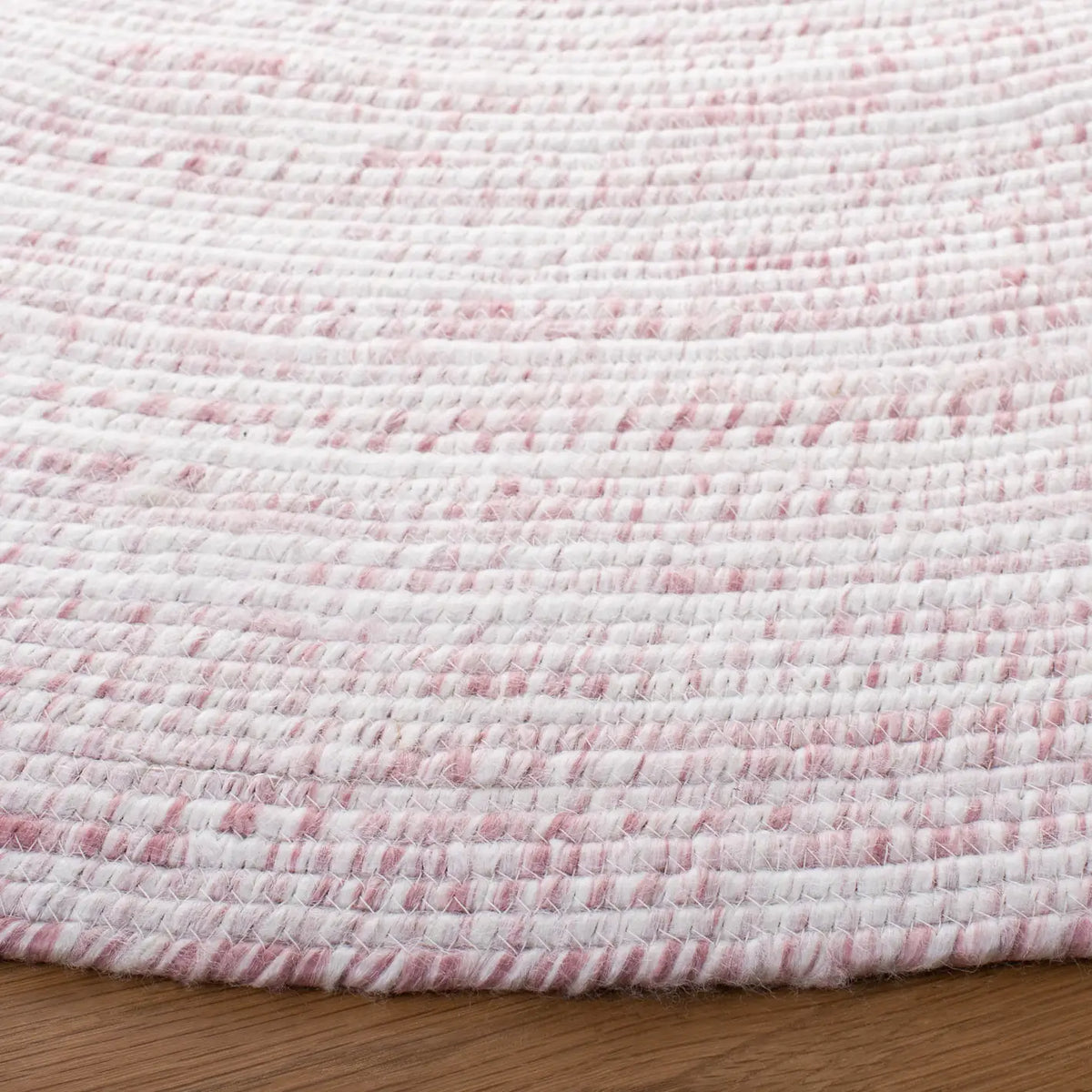 Safavieh Braided 5'-0" x 5'-0" Rug in Ivory / Pink