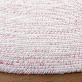 Safavieh Braided 5'-0" x 5'-0" Rug in Ivory / Pink