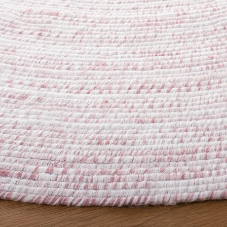 Safavieh Braided 5'-0" x 5'-0" Rug in Ivory / Pink