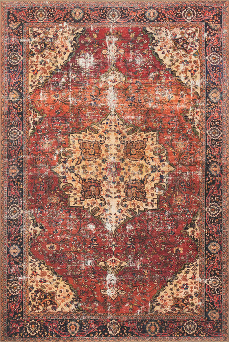 Loloi Loren Lq-07 Red / Navy Rugs - main flat