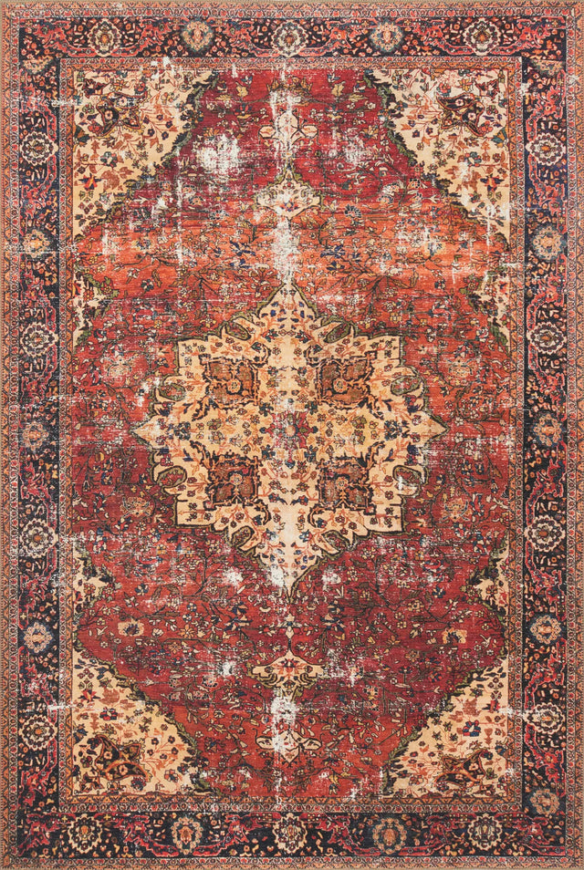Loloi Loren Lq-07 Red / Navy Rugs - main flat