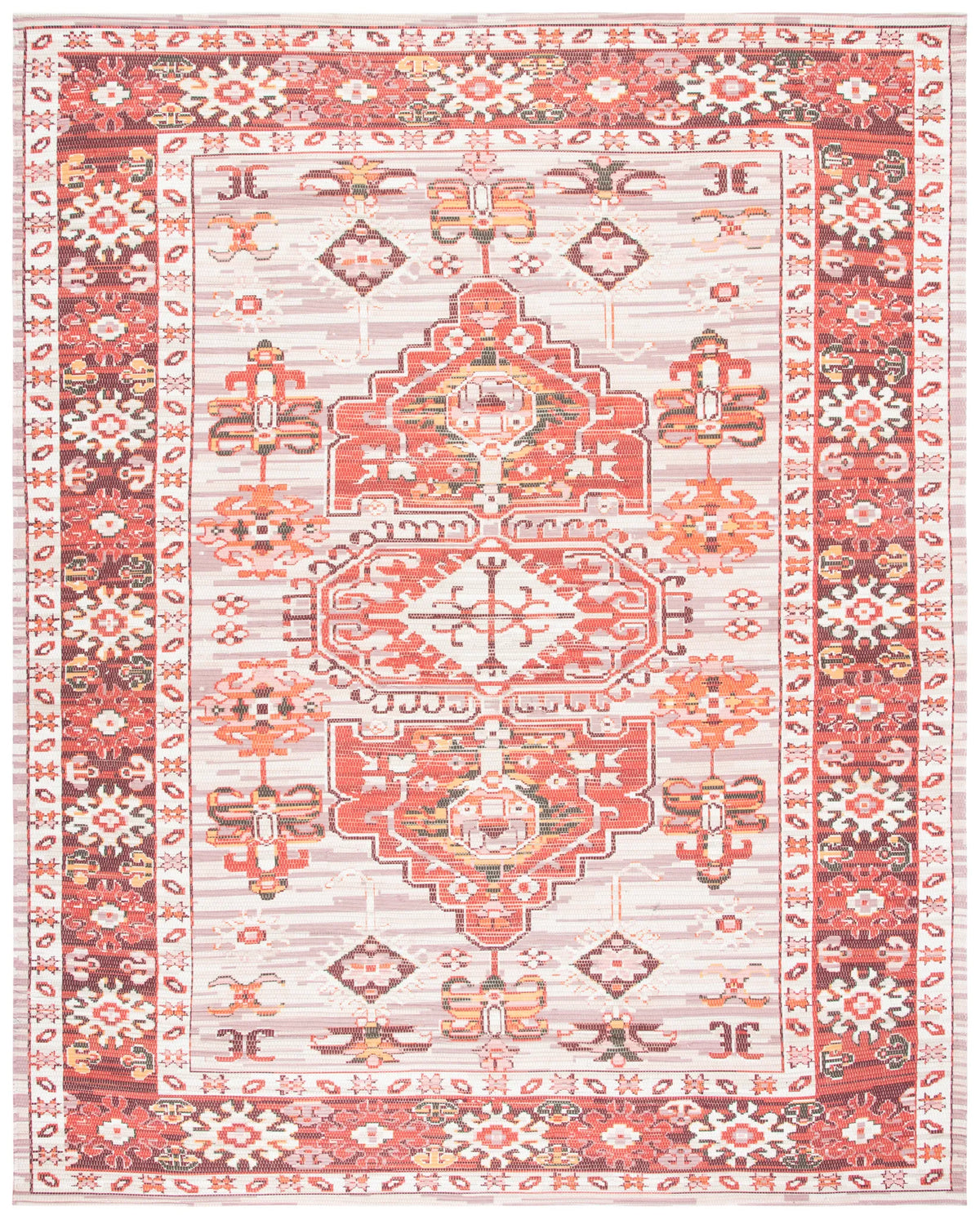 Safavieh Saffron 8'-0" x 10'-0" Rug in Terracotta / Ivory