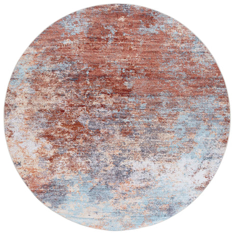 Safavieh Tacoma 6'-0" x 6'-0" Rug in Rust / Aqua