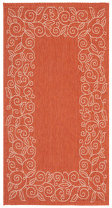 Safavieh Courtyard 2'-7" x 5'-0" Rug in Terracotta / Beige