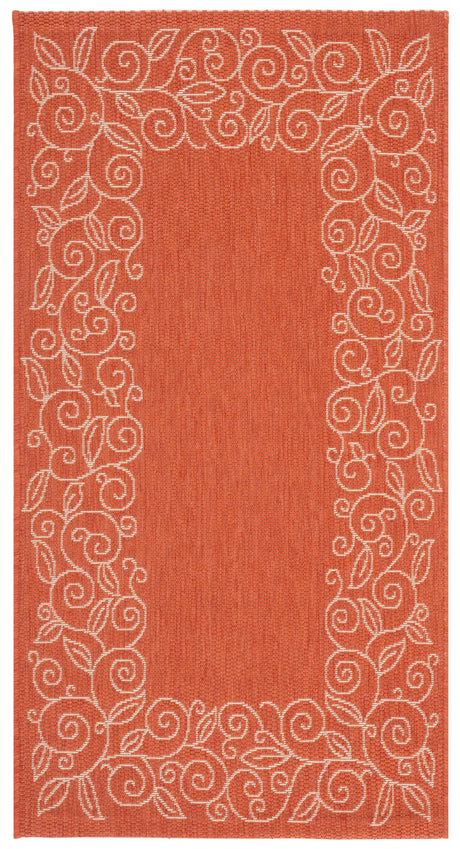 Safavieh Courtyard 2'-7" x 5'-0" Rug in Terracotta / Beige