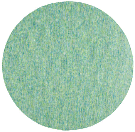 Safavieh Courtyard 5'-3" x 5'-3" Rug in Green / Blue