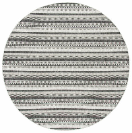 Safavieh Courtyard 6'-7" x 6'-7" Rug in Black / Grey