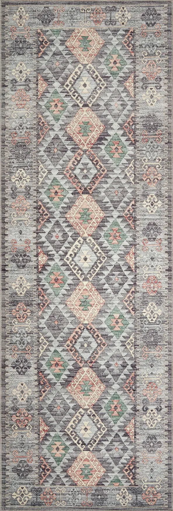 Loloi Zion Zio-01 Grey/Multi Rugs - runner flat