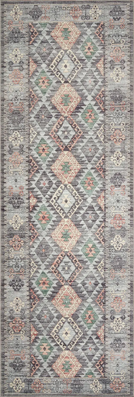 Loloi Zion Zio-01 Grey/Multi Rugs - runner flat