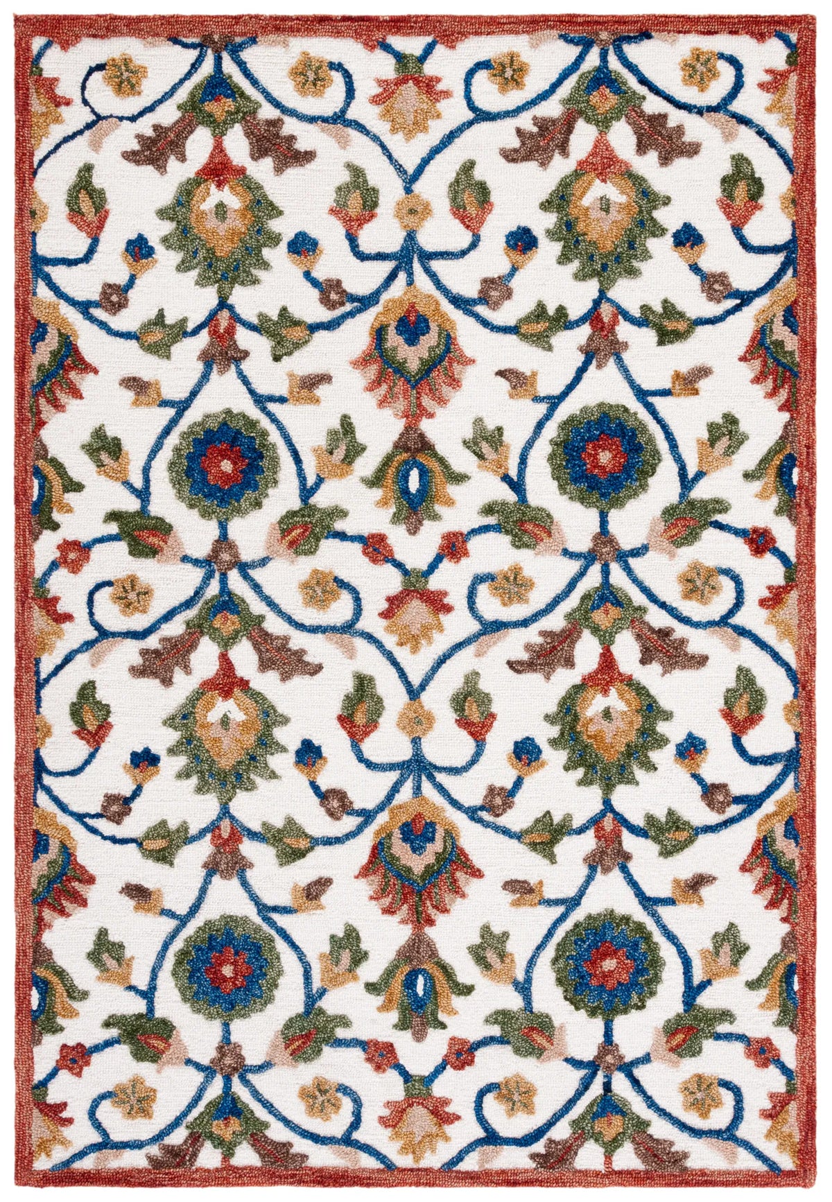 Safavieh Blossom 4'-0" x 6'-0" Rug in Ivory / Green