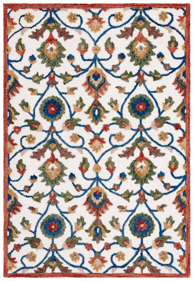 Safavieh Blossom 4'-0" x 6'-0" Rug in Ivory / Green