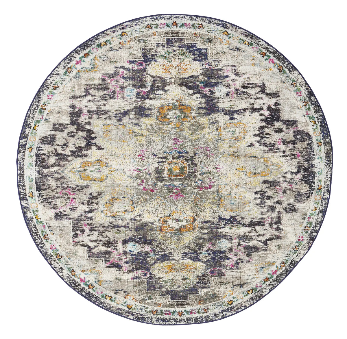 Safavieh Madison 5'-0" x 5'-0" Rug in Black / Gold