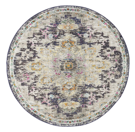 Safavieh Madison 5'-0" x 5'-0" Rug in Black / Gold