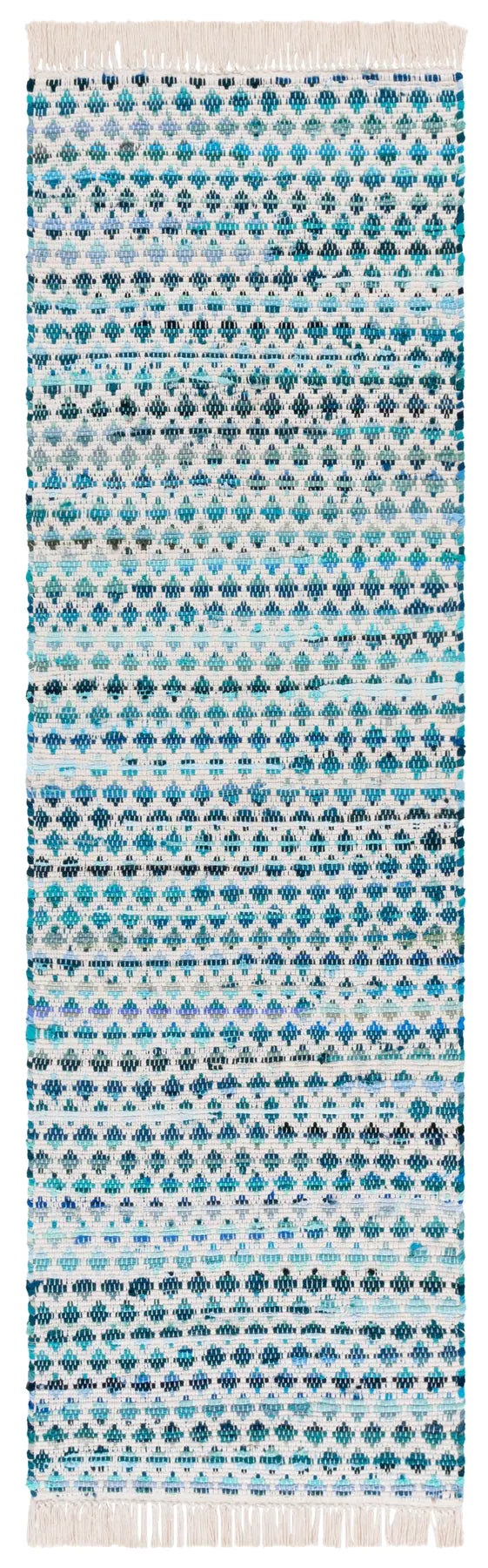 Safavieh Montauk 2'-3" x 8'-0" Rug in Turquoise / Ivory