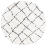 Safavieh Berber Shag 5'-1" x 5'-1" Rug in Cream / Light Grey