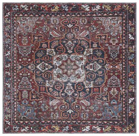 Safavieh Tucson 6'-0" x 6'-0" Rug in Red / Navy