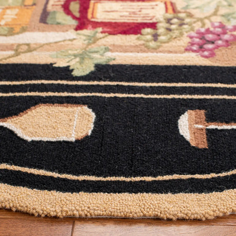 Safavieh Chelsea 5'-6" x 5'-6" Rug in Black / Multi