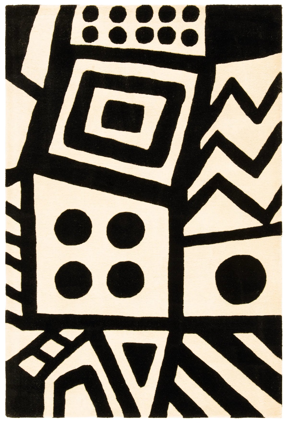 Safavieh Fifth Avenue 3'-0" x 5'-0" Rug in Ivory / Black