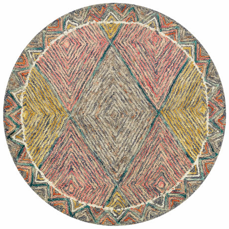 Loloi Spectrum Spe-02 Turquoise/Fiesta Rugs - round flat