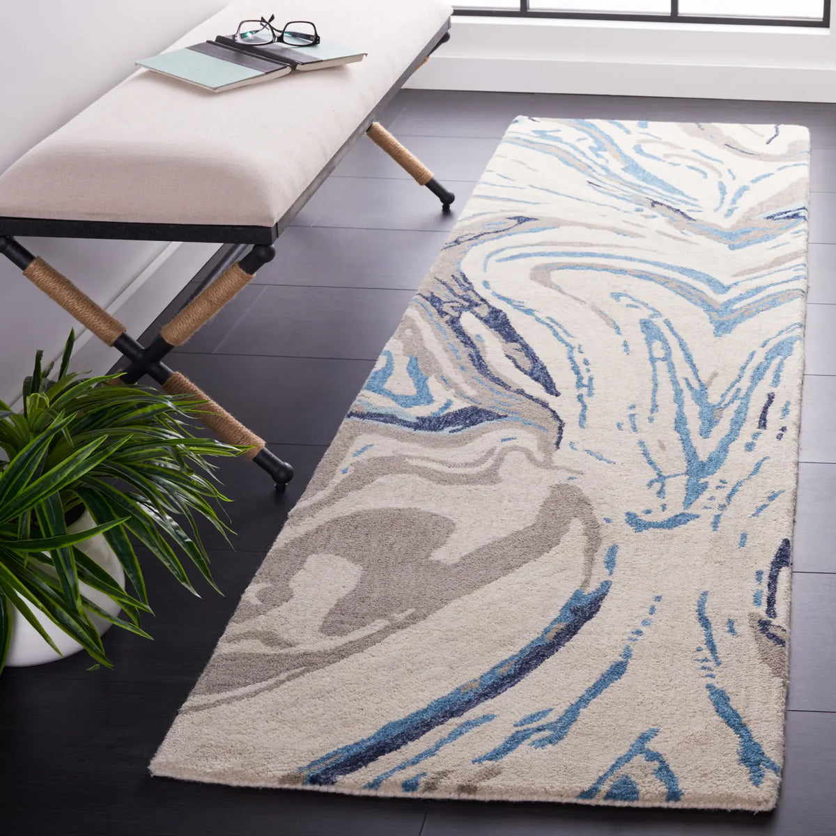 Safavieh Soho 2'-3" x 8'-0" Rug in Grey / Blue