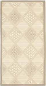 Safavieh Courtyard 2'-7" x 5'-0" Rug in Dark Beig / Beige