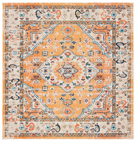 Safavieh Madison 6'-7" x 6'-7" Rug in Orange / Ivory