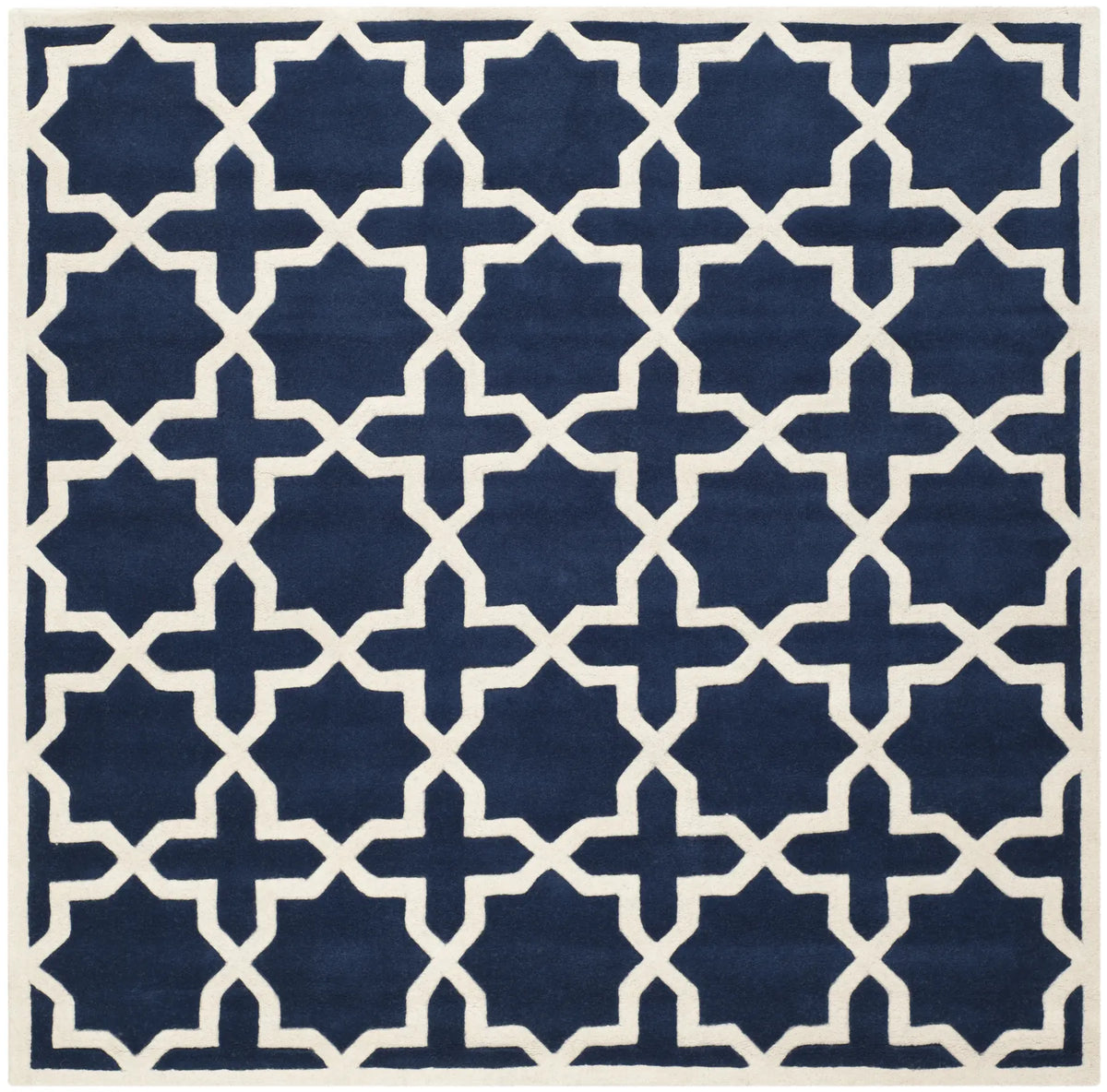 Safavieh Chatham 7'-0" x 7'-0" Rug in Dark Blue / Ivory