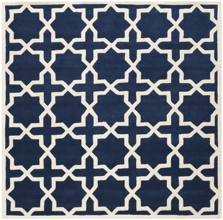 Safavieh Chatham 7'-0" x 7'-0" Rug in Dark Blue / Ivory