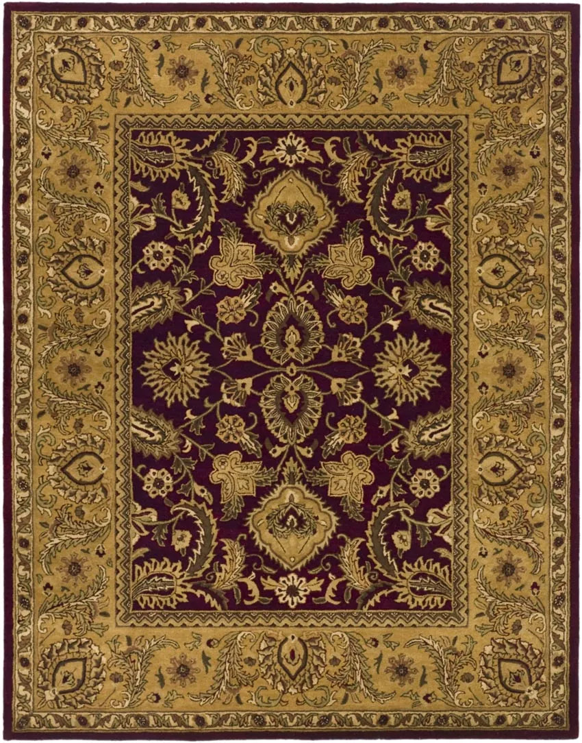 Safavieh Classic 9'-6" x 13'-6" Rug in Burgundy / Gold