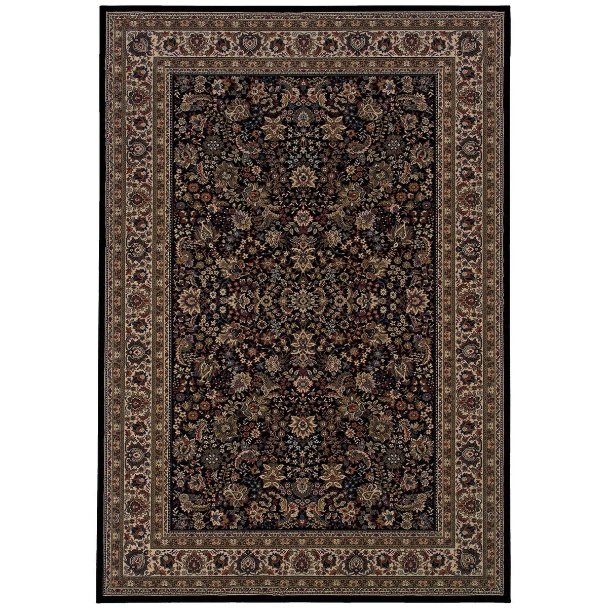 Oriental Weavers Sphinx Ariana 213k8 Black / Ivory Rugs - main flat