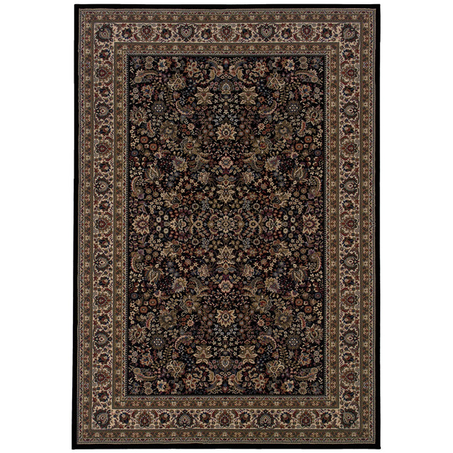 Oriental Weavers Sphinx Ariana 213k8 Black / Ivory Rugs - main flat