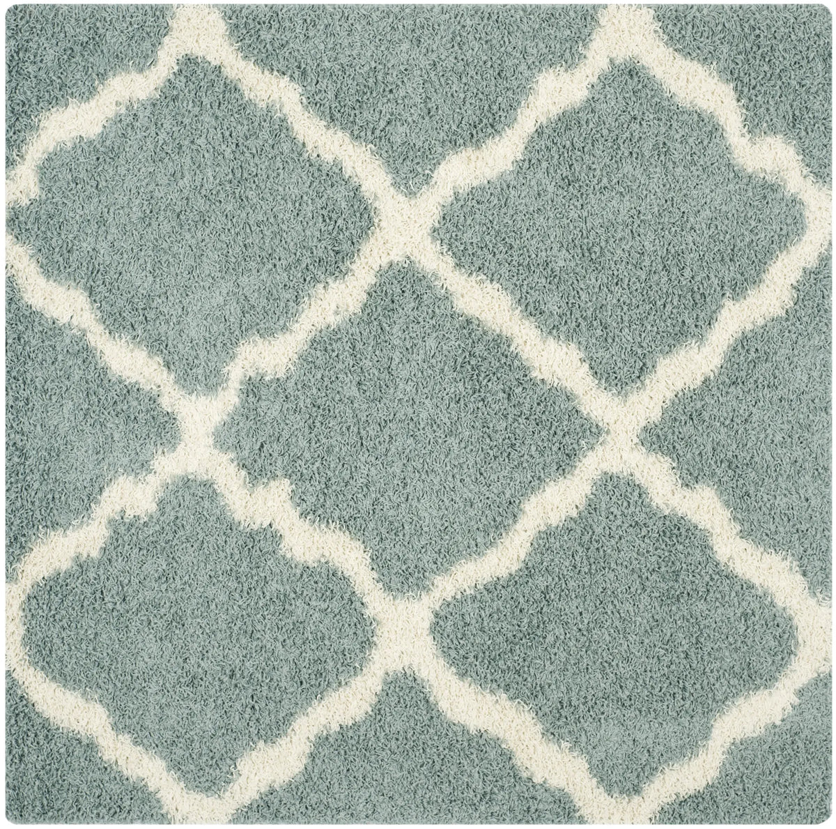 Safavieh Sgd-Dallas Shag 6'-0" x 6'-0" Rug in Seafoam / Ivory