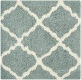 Safavieh Sgd-Dallas Shag 6'-0" x 6'-0" Rug in Seafoam / Ivory